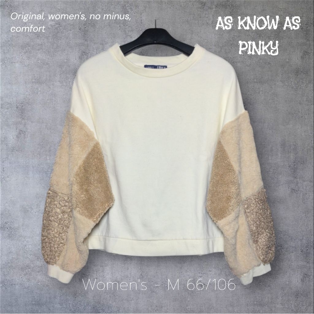 As Know As Pinky เสื้อกันหนาวผู้หญิงเสื้อสเวตเตอร์ Unique Original Crewneck สบายขนสัตว์หนาสําหรับผู้