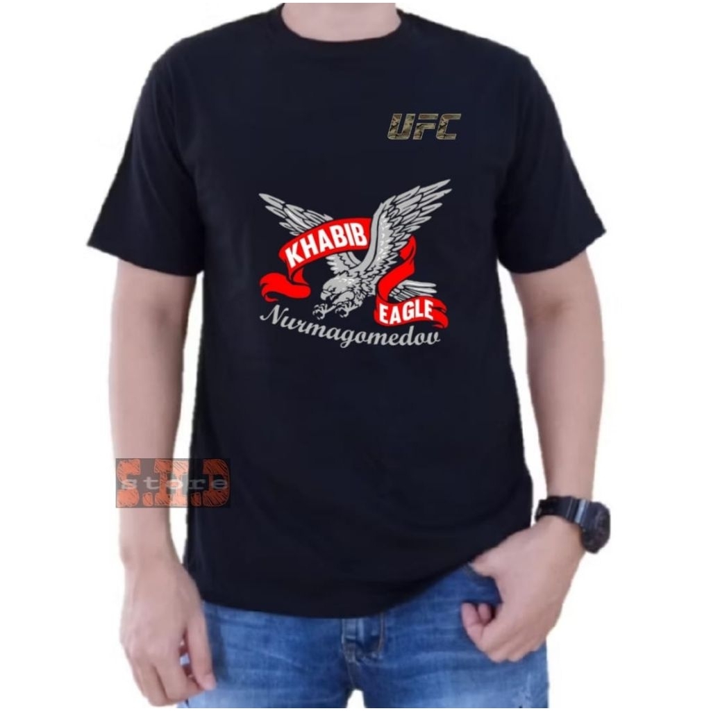 Khaib เสื้อยืด UFC สีดํา