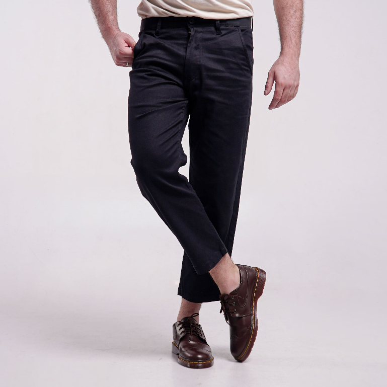 LUQMAN HAKIM - กางเกงข้อเท้าสีดํา - กางเกง Sirwal ผู้ชาย Sunnah - กางเกง Cingkrang ลําลองล่าสุด