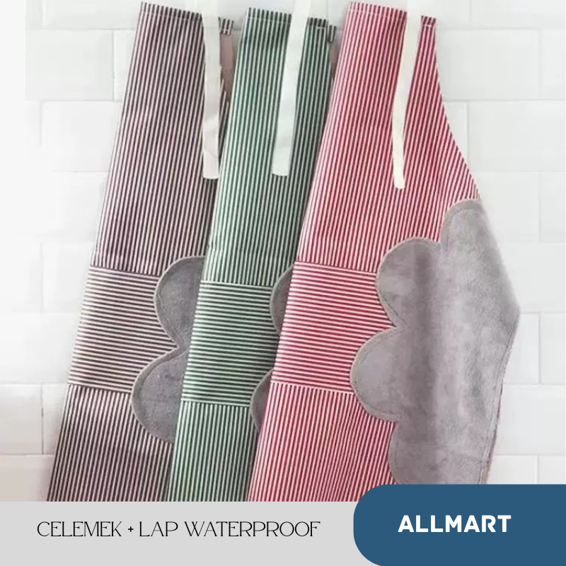 AM APRON KITCHEN COOKING APRON ANTI OIL และกันน้ําด้วย