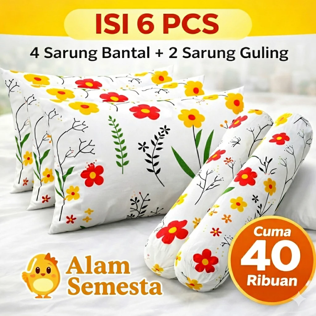 ชุดปลอกหมอน 6 ชิ้น สีดำและลายสีสดใส thumbnail 3