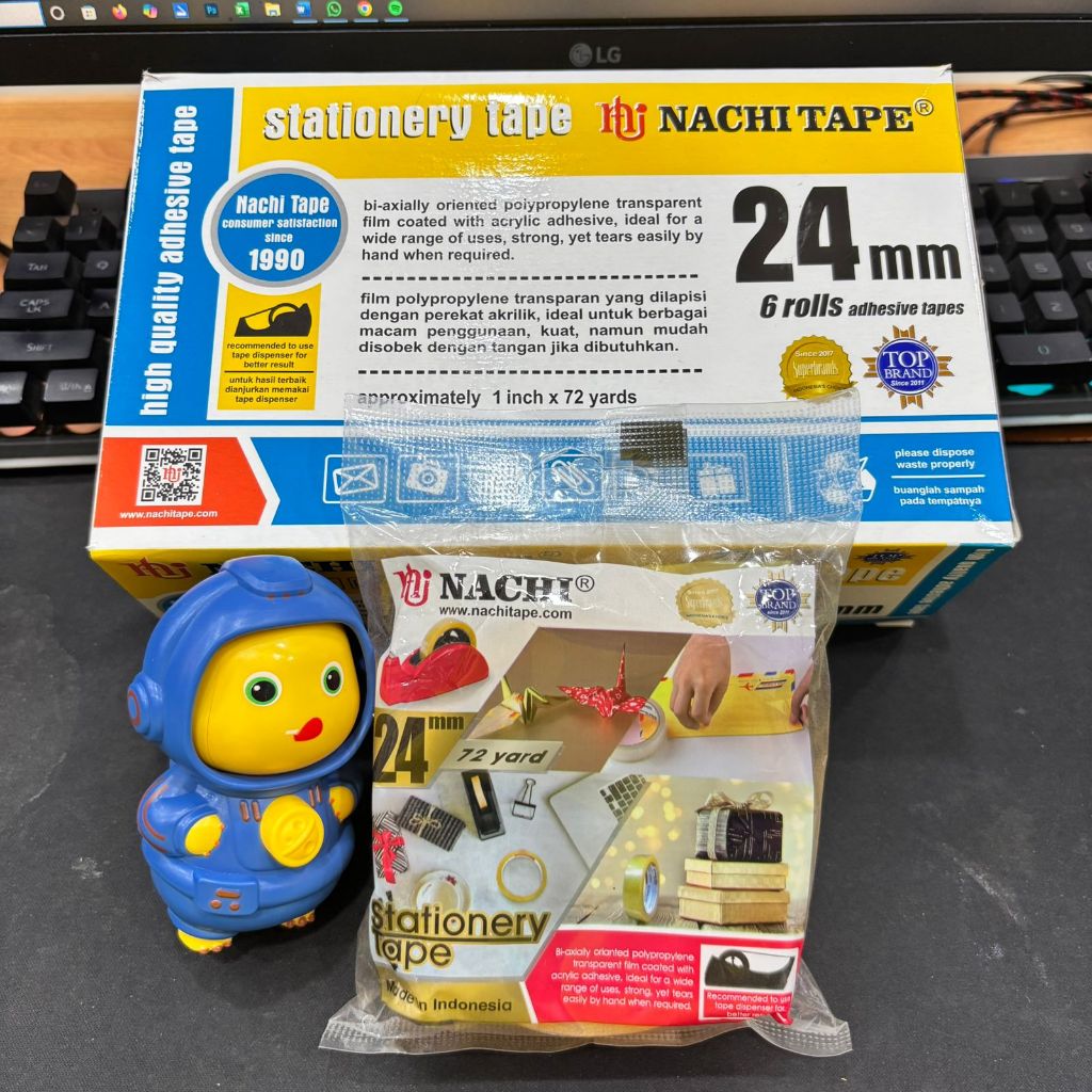 NACHI TAPE 24MM X 72 YARD / เทปเครื่องเขียน 24MM X 72 / ฉนวนใส 1 INCH