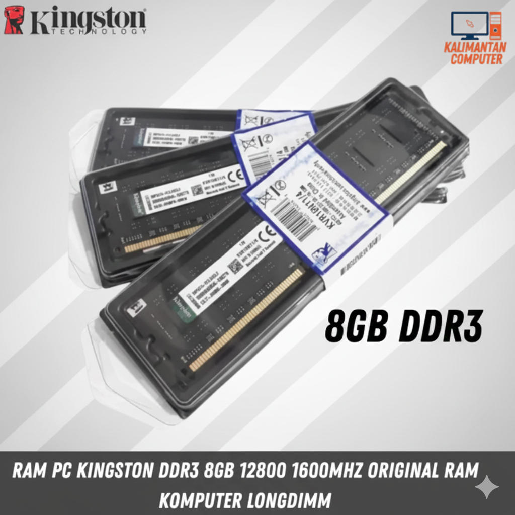 KINGSTON DDR3 8GB 12800 1600MHZ ต้นฉบับ PC RAM คอมพิวเตอร์ LONGDIMM RAM