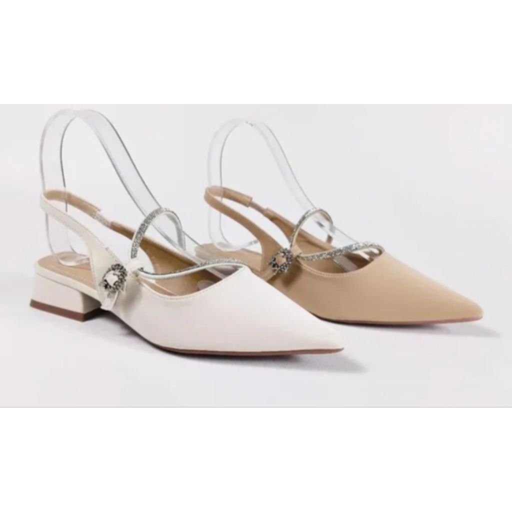 รองเท้าผู้หญิงนําเข้า Alea kae Nn 25-009 ออฟไวท์ ครีม 36-41