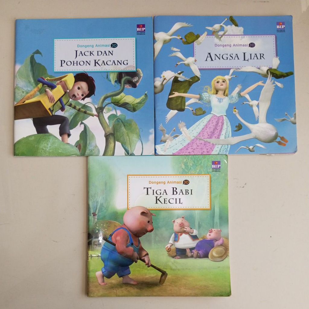 3D ANIMATION FAIRY TALE BOOK WILD SWAN JACK และ THREE BEAN TREES LITTLE PIGS PRINCE SLEEPING PRINCE 