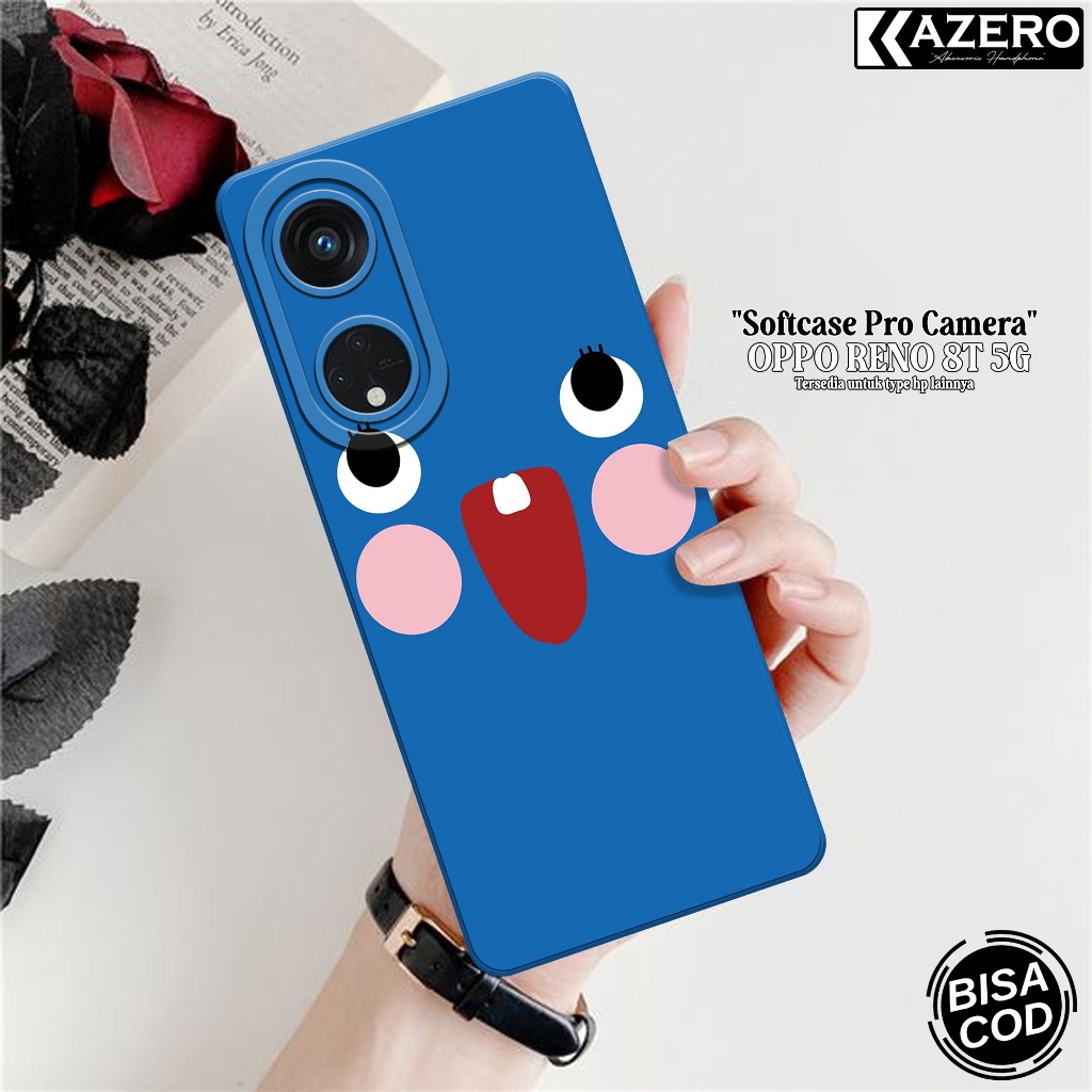 Softcase Hp Oppo Reno 8T 5G - เคสแฟชั่นการ์ตูน - เคส Oppo Reno 8T 5G - กล้องซิลิโคน Pro - เคส Oppo R