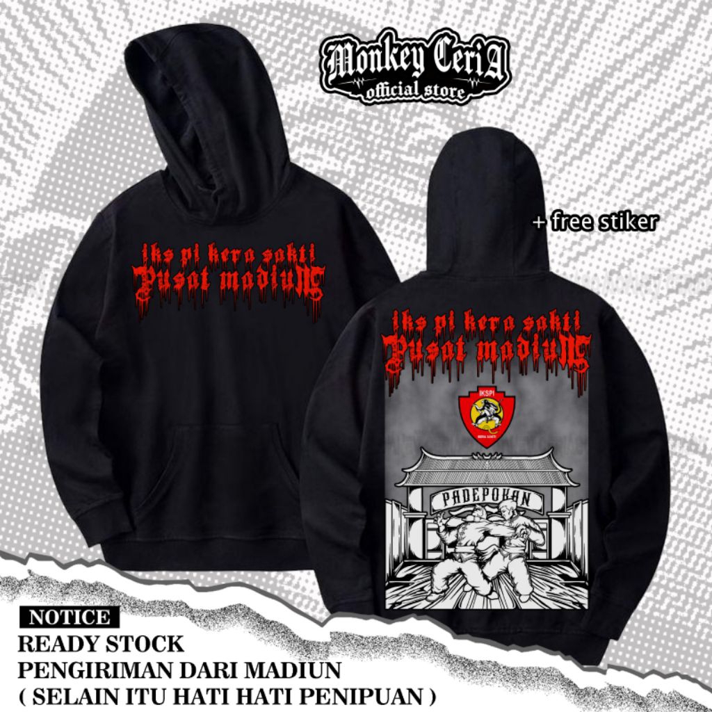 Ikspi kera sakti Hoodie Jacket / Earth of madiun Center / การพิมพ์หน้าจอ plastisol / MC 116