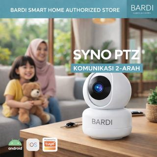 BARDI CCTV IP Camera Indoor PTZ SYNO 3MP Smart 1080p 360° Kamera Pantau Jarak Jauh Deteksi Motion