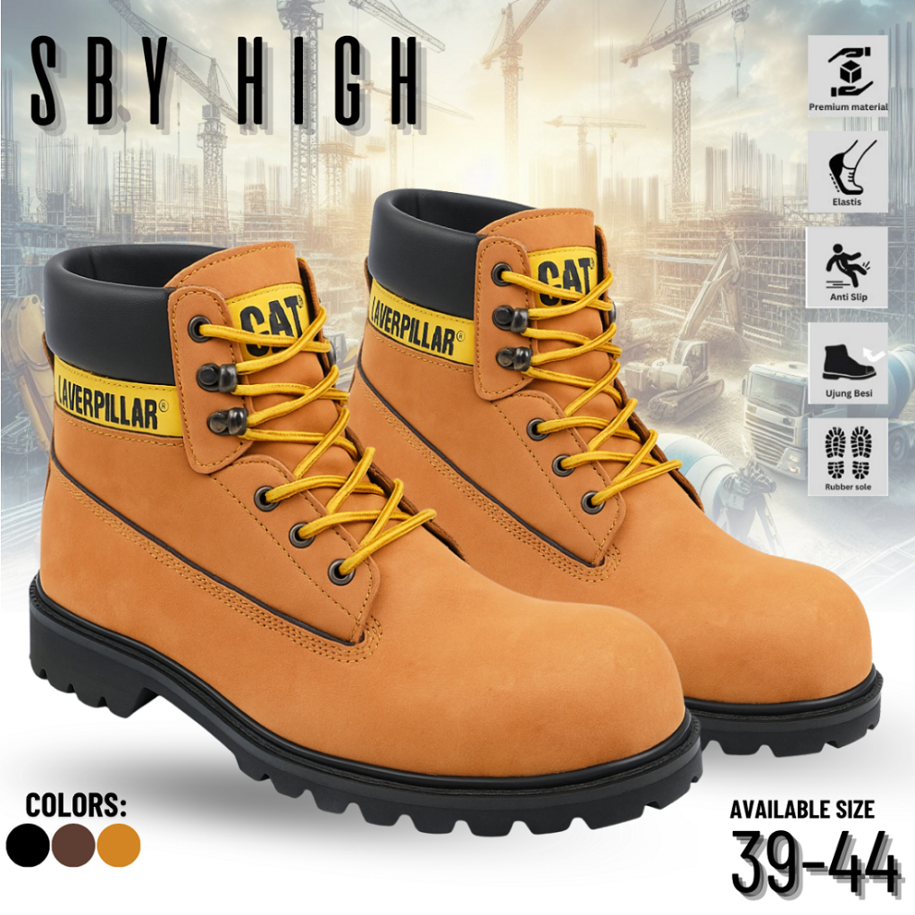 Cat Sby Safety Boots High Short Black Brown Tan Size 39-44 Field Work Shoes Project Hiking Tracking 