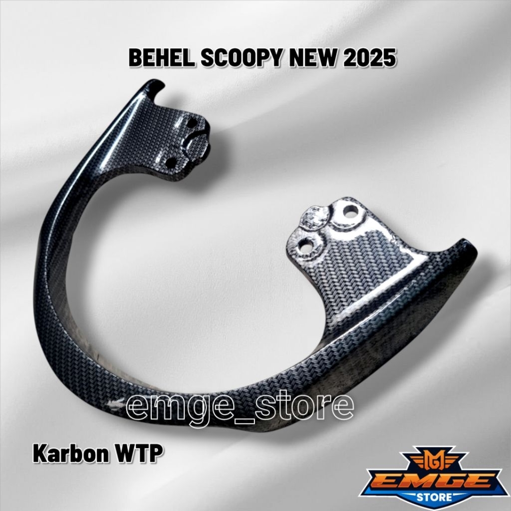 Behel Begel Scoopy ใหม่ 2025 คาร์บอน WTP หนาวัสดุที่นั่งด้านหลัง Planer Honda Scoopy ใหม่ 2025 คาร์บ