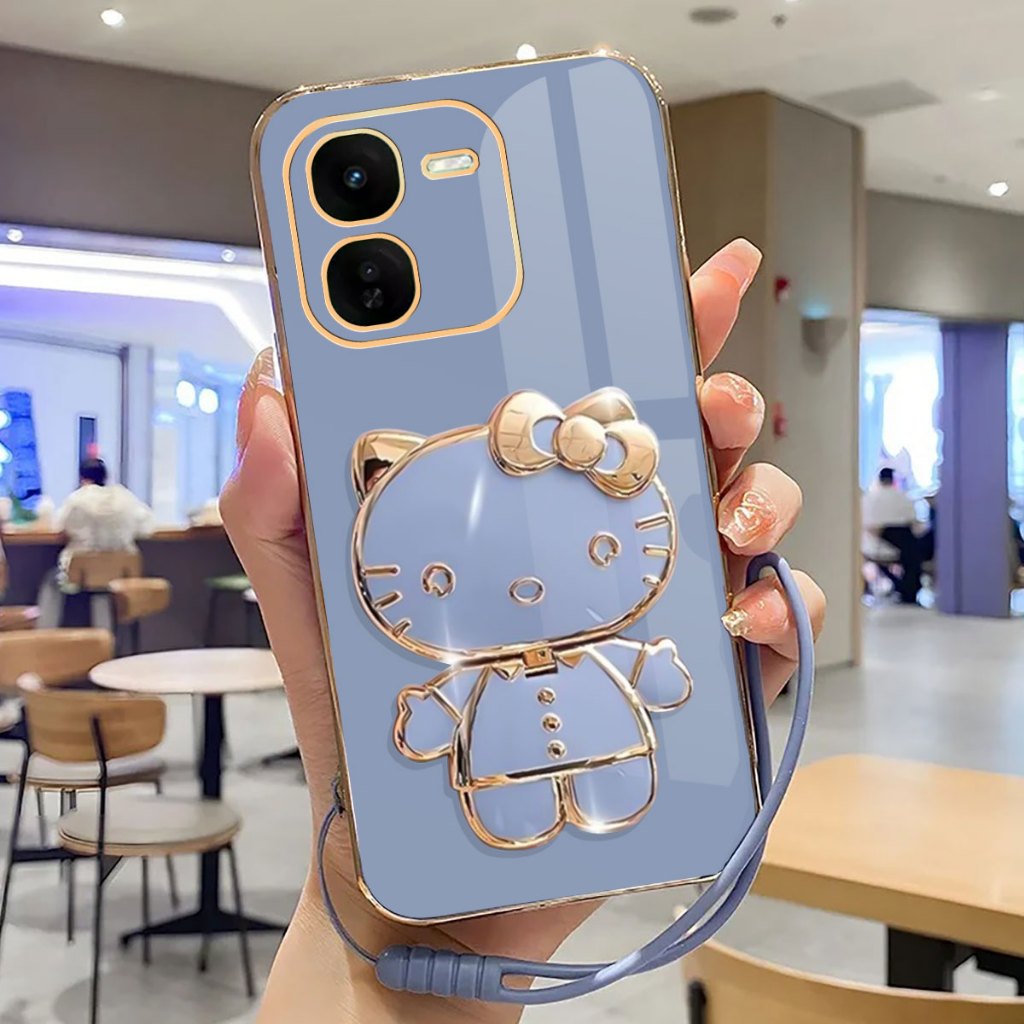 Iqoo Z9X Softcase Case พร้อมขาตั้งกระจก