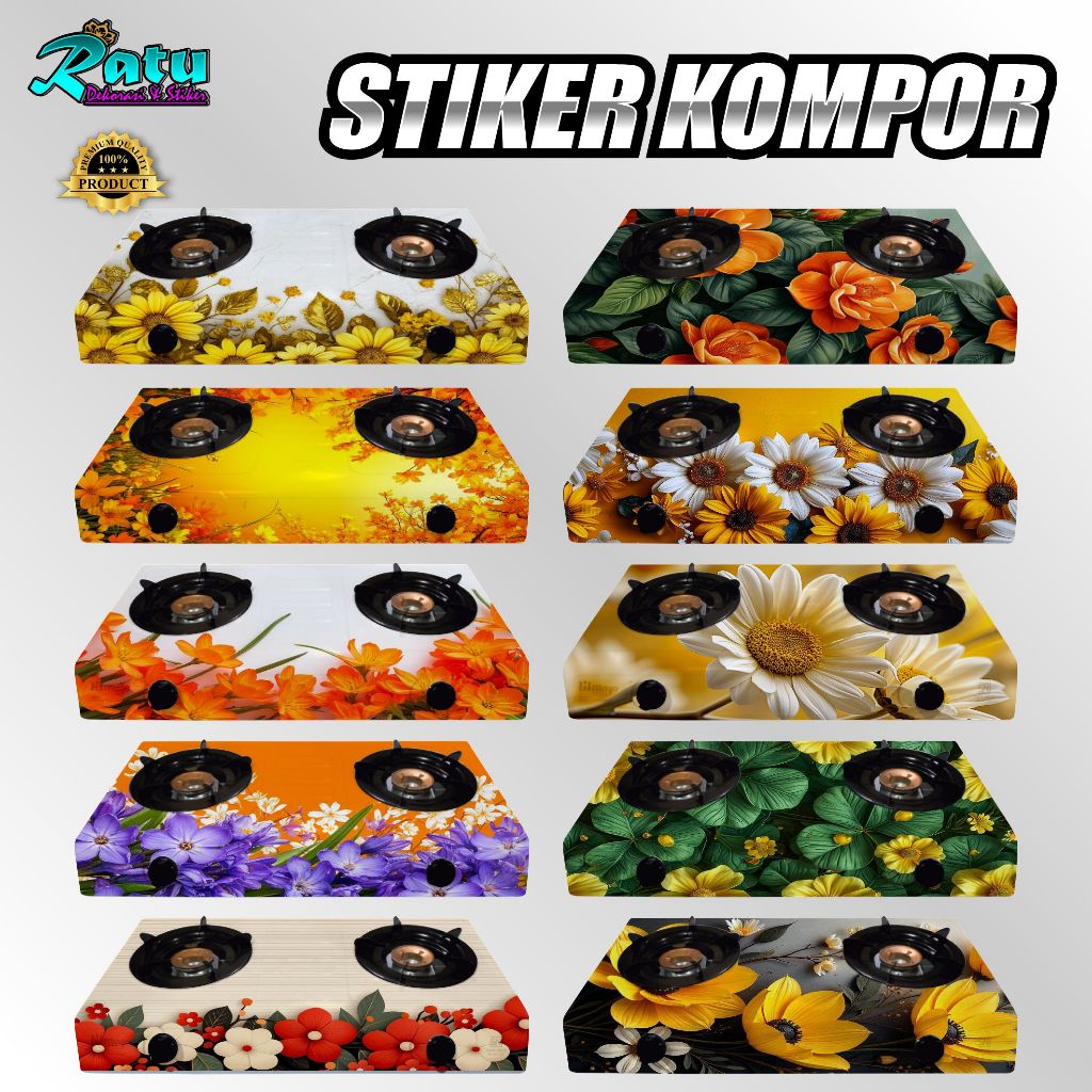 K3-MODERN GAS STOVE MAGICOM สติ๊กเกอร์ / 50 MOTIF สติ๊กเกอร์สําหรับ 1 BURNER และ 2 BURNER GAS STOVES