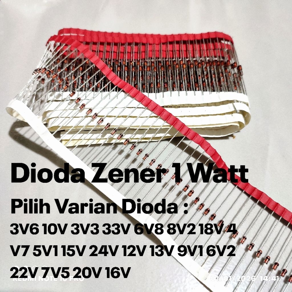 ZENER DIODE 1W 1WATT VARIAN 3V6 33V 18V 5V1 24V 13V 6V2 7V5 16V 10V 6V8 4V7 15V 12V 9V1 22V 20V 3V8
