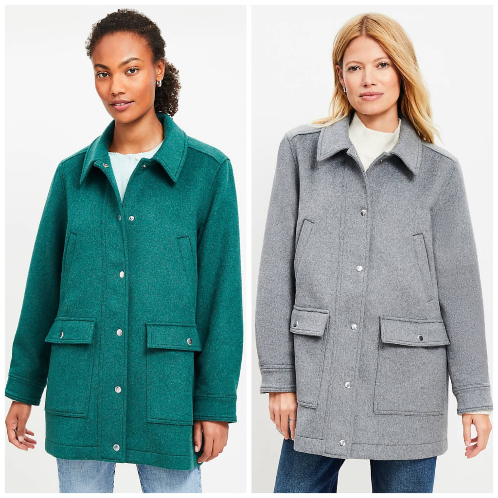 LOFT Heathered Brushed Barn Jacket