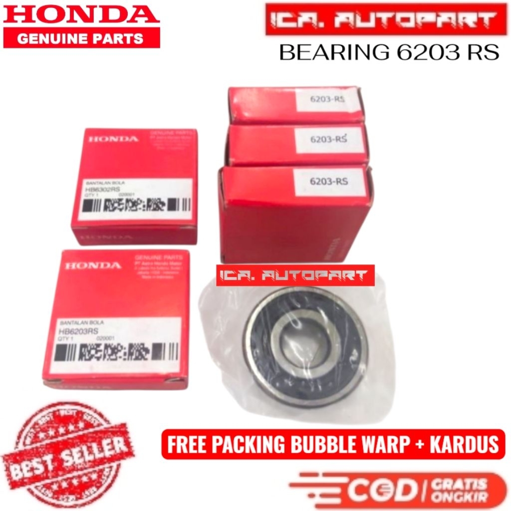 แบริ่ง 6203 RS Laher/lahar 6203 RS ball Bearing 6203 กล่องบรรจุภัณฑ์