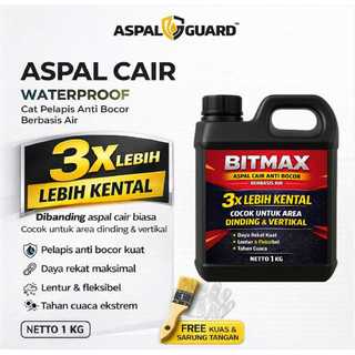 BITMAX Aspal Cair Bitumen 1 kg Super Kental Untuk Plafon,Dinding Dll