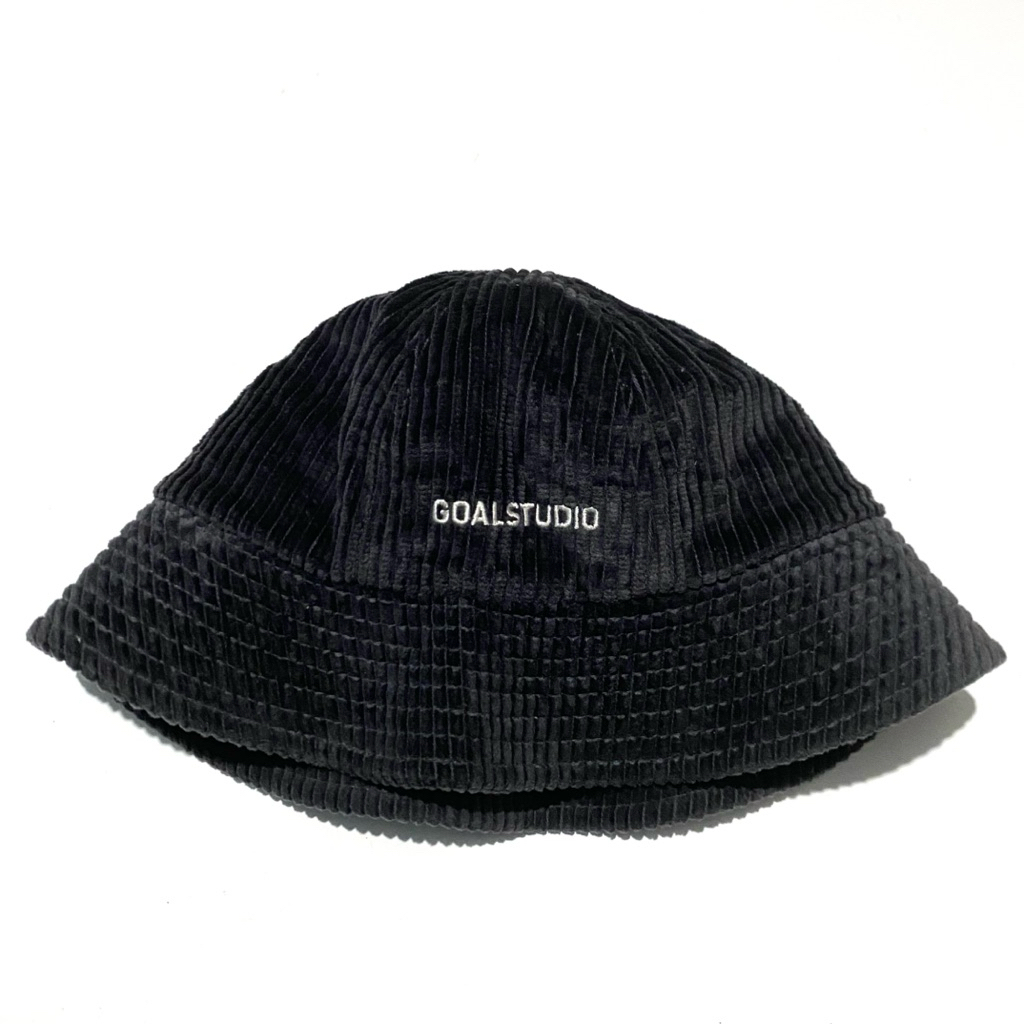 Goal Studio Corduroy Bucket Hat สีดําขนาดเส้นรอบวงศีรษะ 58 ซม