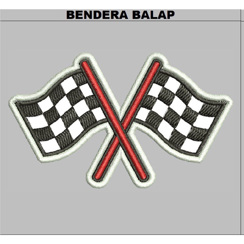 RACING FLAG EMBROIDERY PATCH RBC EMBLEM โลโก้