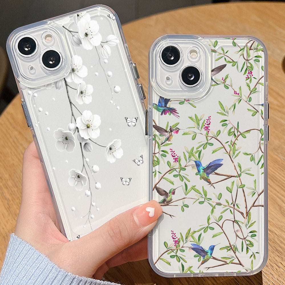 HP Glossy Clear Case แฟชั่นการ์ตูนนก motif พร้อมสําหรับ ZTE BLADE A36 A56 A55 A54 ซิลิโคนใส (BD16)