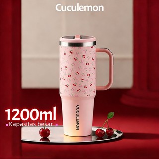 Cuculemon Thermos Tumbler 1200ml Botol Minum Stainless Premium Aesthetic Lucu untuk Sekolah Kantor Travel Wanita Pria Anti Bocor
