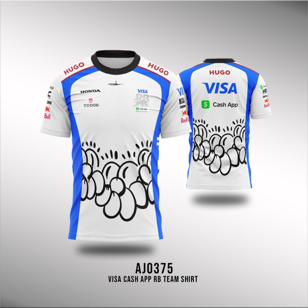 ยานยนต์ Jersey F1 Visalux Cash App RB เสื้อทีม 2025 Fullprint Unisex AJ0375