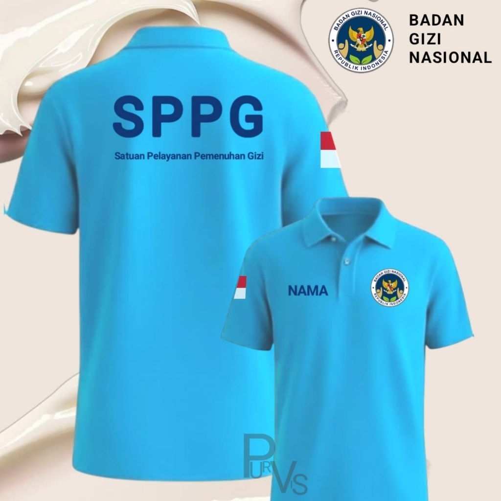SPPG BGN COLLAR SHIRT - BGN National Nutrition Body Collared Shirt - BGN MBG 01 UNIFORM