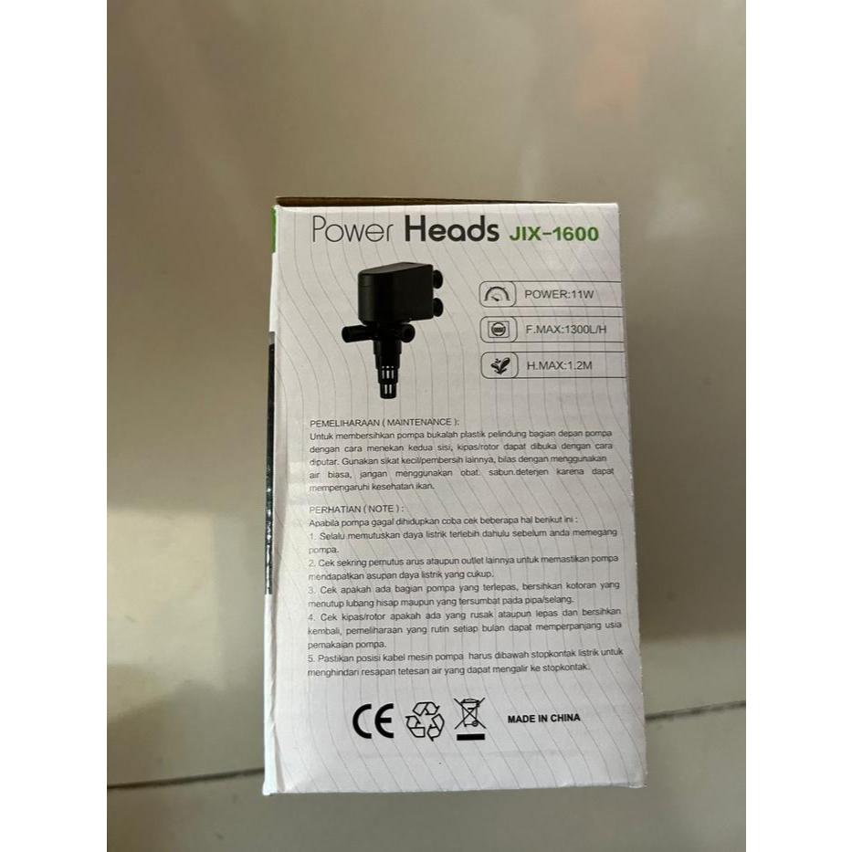 MESIN Aquarium submersible ปั๊มเครื่องหัว JIX 1600 โดย amara Aquarium submersible ปั๊มน้ํา JIX 1600