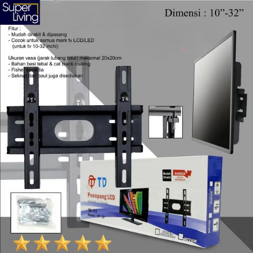 UNIVERSAL TV BRACKET 10 นิ้ว - 32 นิ้ว LED LCD TV รองรับ