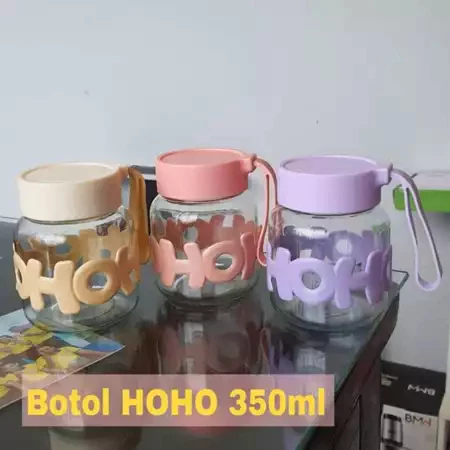ใหม่ล่าสุด HOHO CUTE GLASS TUMBLER BOTTLE / NON-PACK TOY HOHO ขวดแก้ว