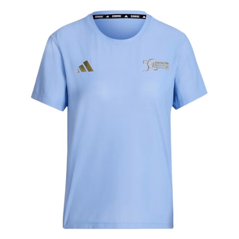 เสื้อยืดกีฬา Unisex พิเศษ Adidas 50th BMW Berlin Marathon 2024 แฟชั่น Aeroready แขนสั้น Original Cyc