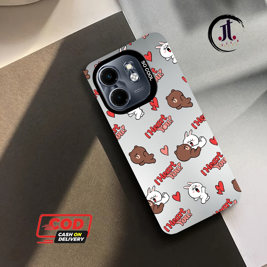 Justyce.id Softcase Casing IMD Black Ready For Hp INFINIX SMART 7 - Silicone Hologram HP Case - เคส 