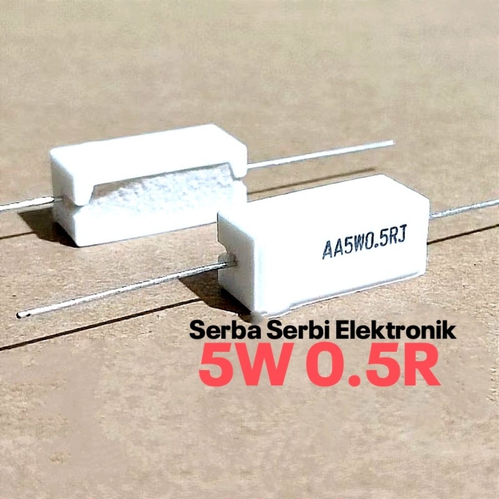 5WATT 5W 0R5 0.5 0.5R OHM ROHS CHALK RESISTOR