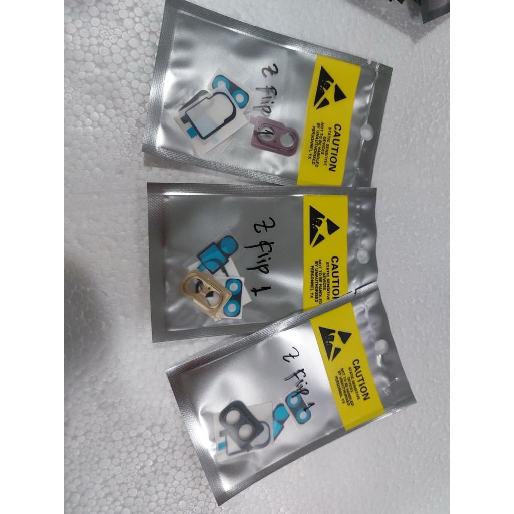 SAMSUNG Z FLIP 1 กล้องเลนส์แก้วแหวนกรอบกล้องด้านหลังขนาดใหญ่ + องศา