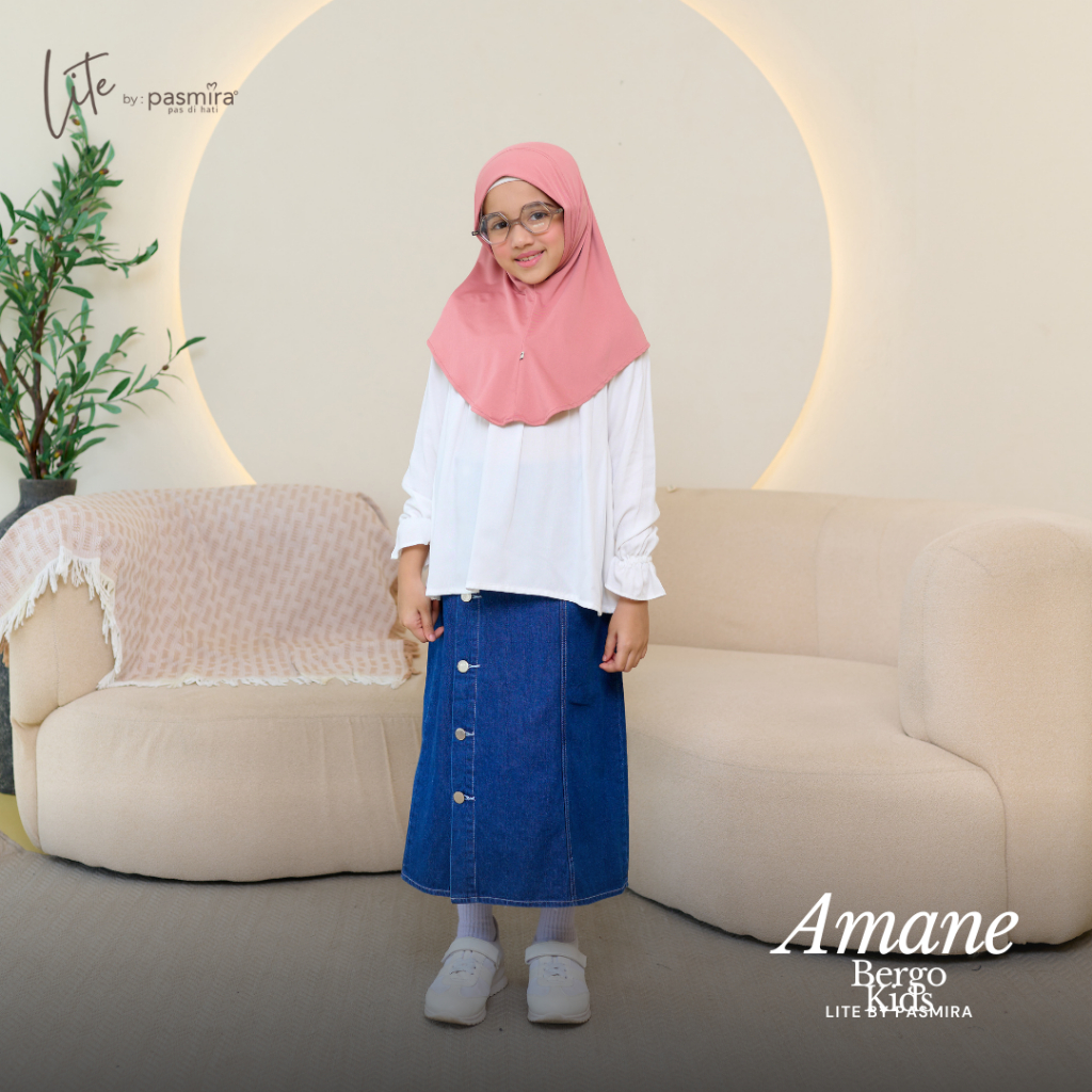Pasmira Official - Amane Kids Instant Lite Bergo (เสื้อ Bergo สําหรับเด็ก Made of Lite)