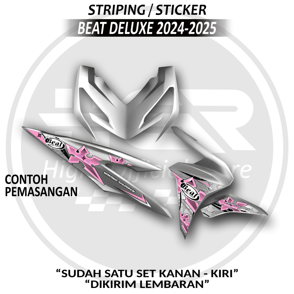 Honda Beat Deluxe 2024-2025 Variation Striping สติกเกอร์ไวนิล Mtf Shurixen ล่าสุด