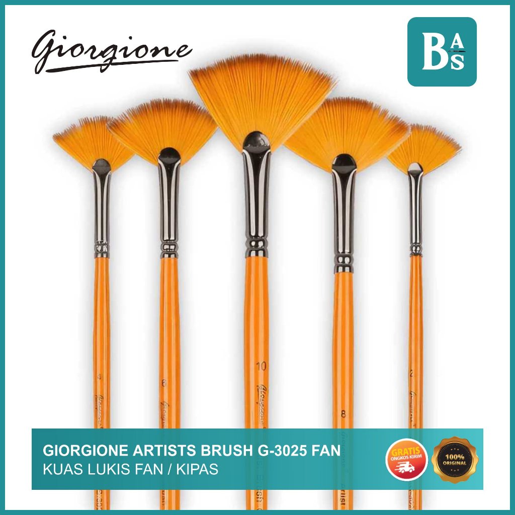 Giorgione - Artist Brush G-3025 Fan - Painting Brush - Bali Art Supplies