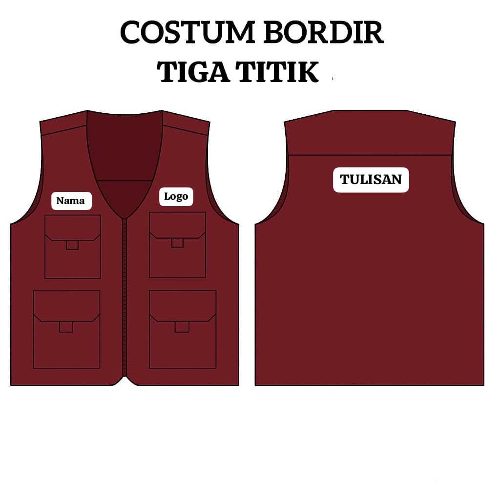 VEST - VEST - REST พร้อมกระเป๋ามัลติฟังก์ชั่น MONY AccEP EMBROIDERY SERVICES