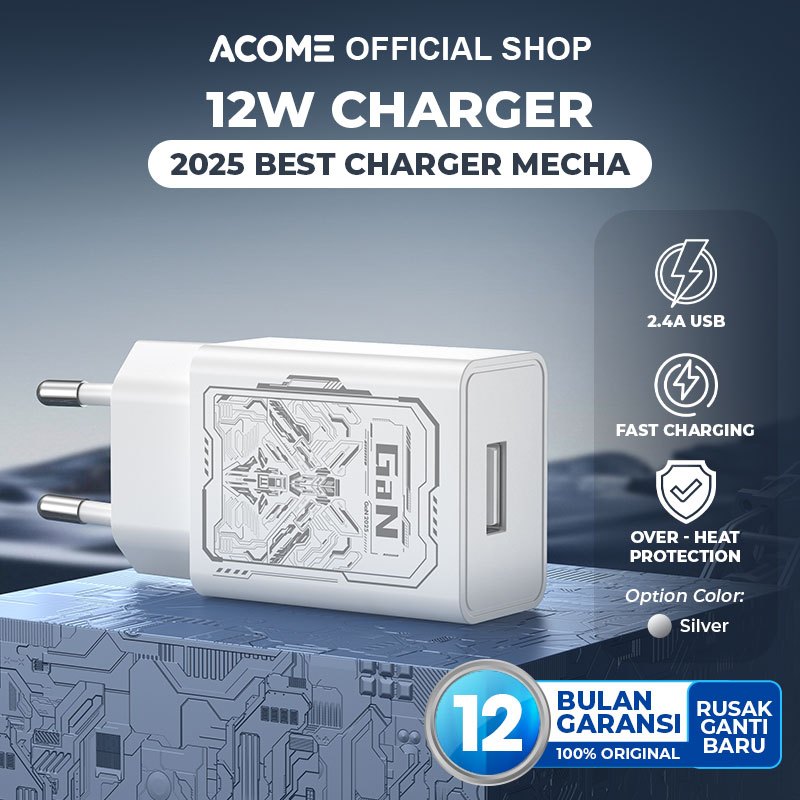 ACOME CHARGER AC22 ADAPTER USB 12W MECHA