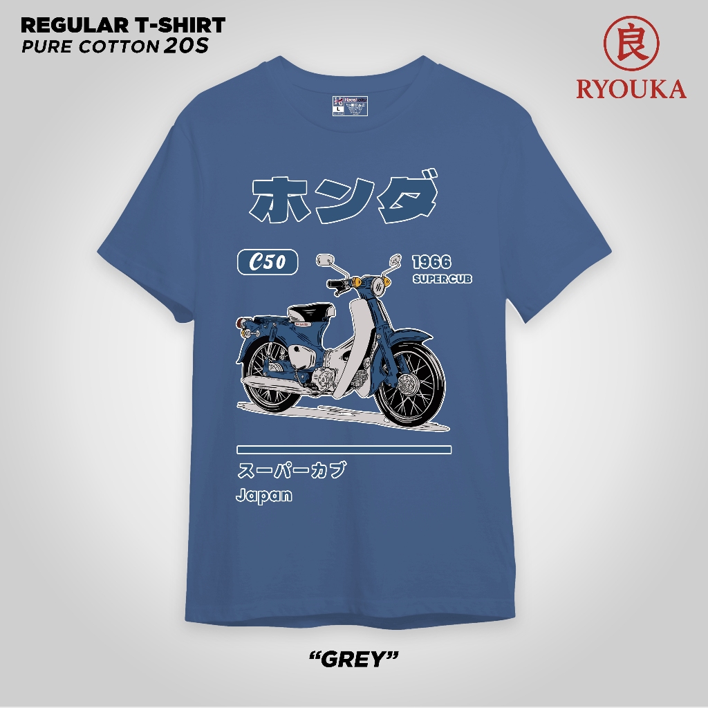 KATUN Ryoka เสื้อยืดผ้าฝ้าย 20s สําหรับผู้ชายและผู้หญิง - เสื้อแขนสั้น BL2 105