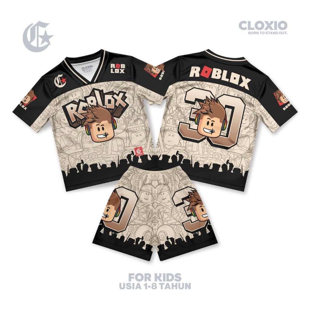 CLOXIO - Roblox Kids Suit - เสื้อผ้าเด็กผู้ชาย - เสื้อยืด Jersey Fashion Suit Boys Clothes