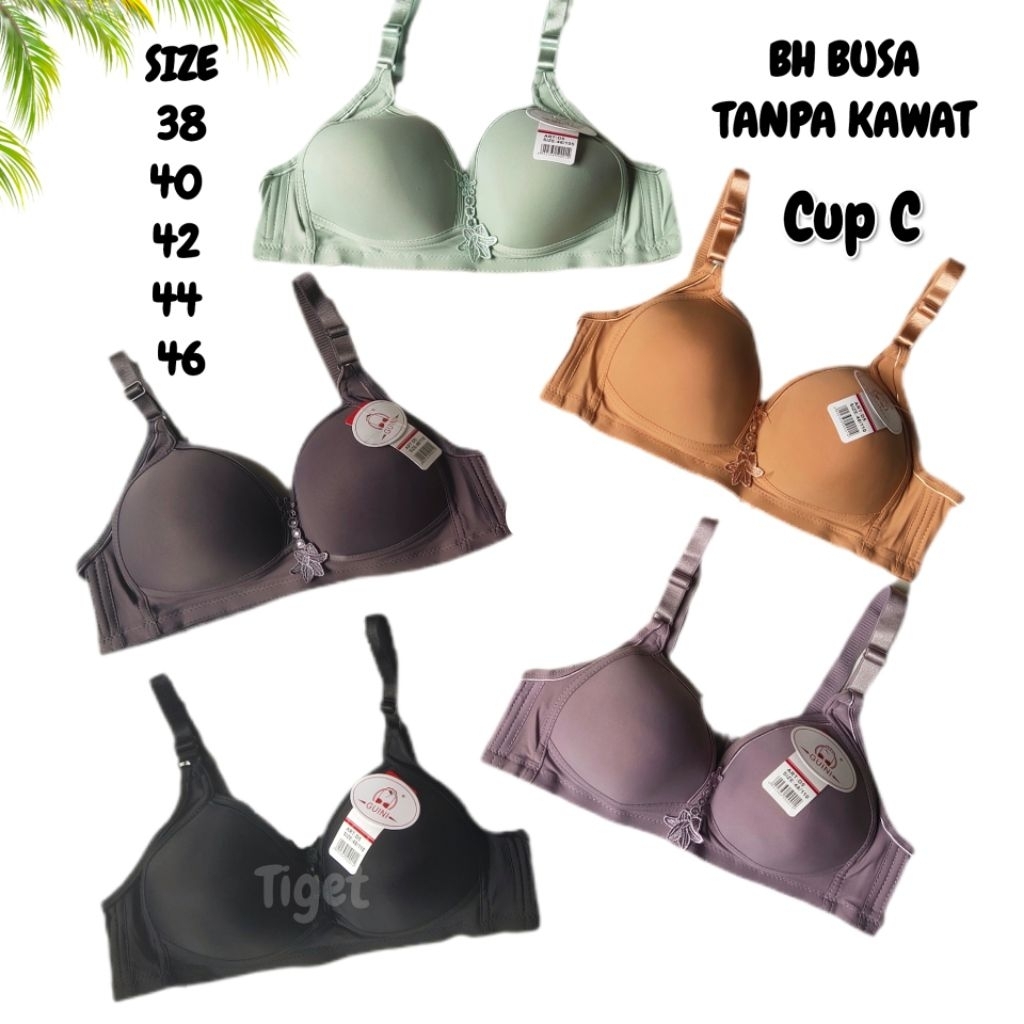 1 ชิ้น Guini Foam Bra สําหรับผู้ใหญ่และวัยรุ่น Cup C ขนาด 38 40 42 44 46 คุณภาพ