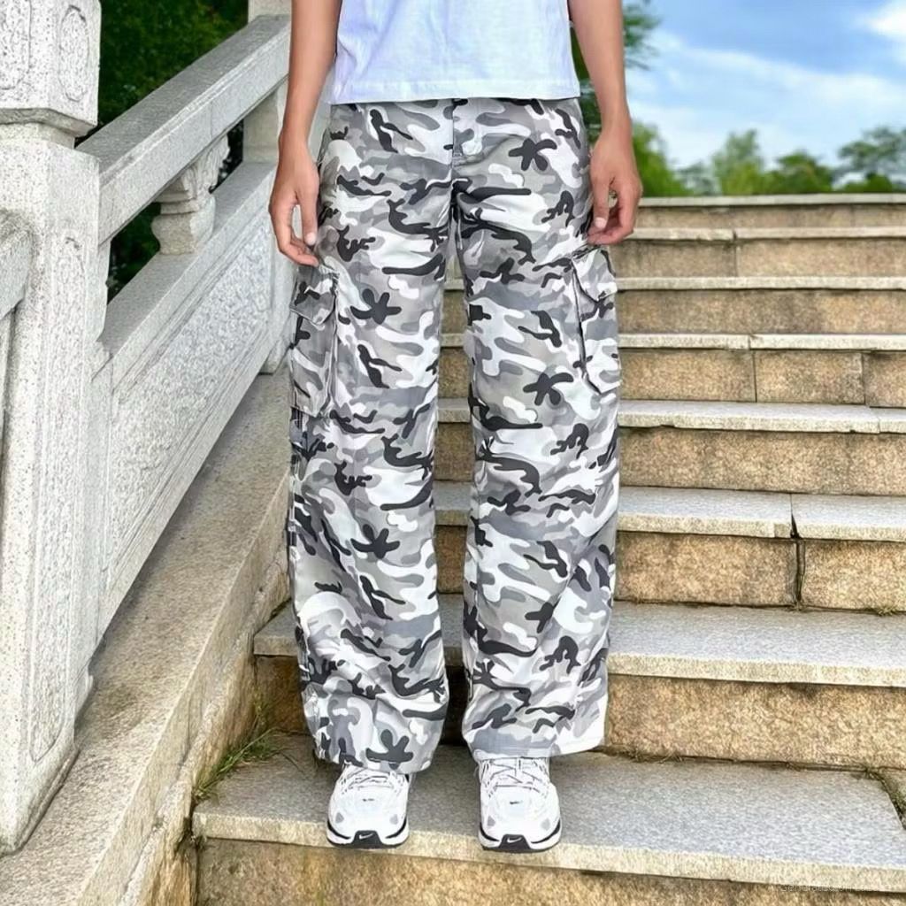 Carpenter Camo Baggy Skena Cargo กางเกงลายพรางยาว / ทรงหลวม Baggy Camouflage