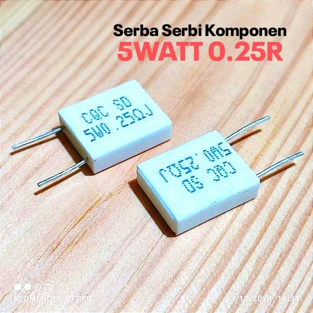 NOBEL RESISTOR 5W 5WATT 0.25R 0R25 0.25 OHM ROHS