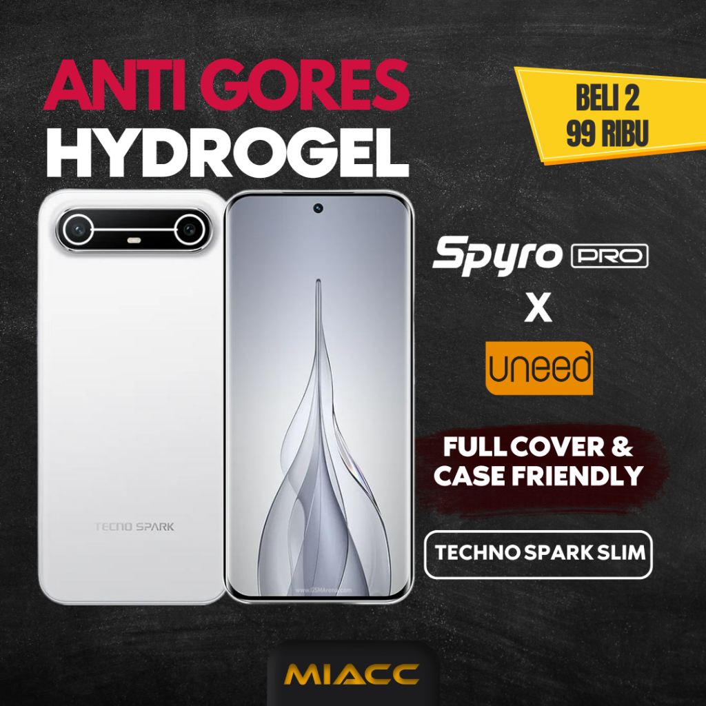 PREMIUM HYDROGEL TECHNO SPARK SLIM ANTI-SCRATCH FULL SCREEN SPYRO PRO