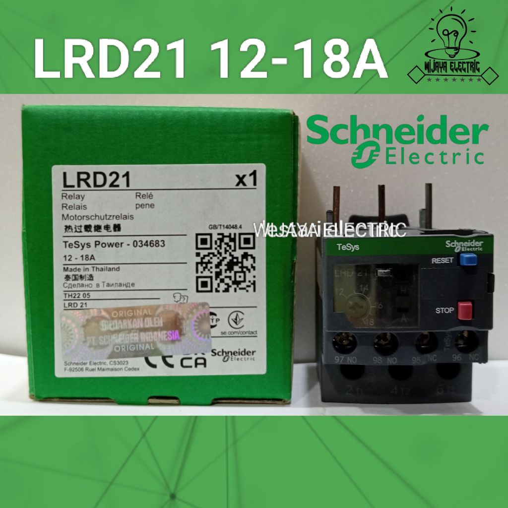 โอเวอร์โหลดความร้อน LRD21 LRD 21 12-18A โอเวอร์โหลดคอนแทคเดิม