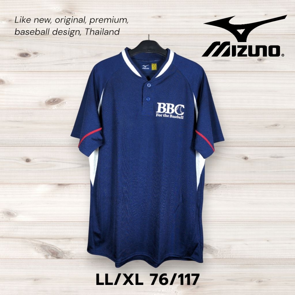 เสื้อเบสบอล Mizuno BBC Original Size LL XL คอปกกระดุม
