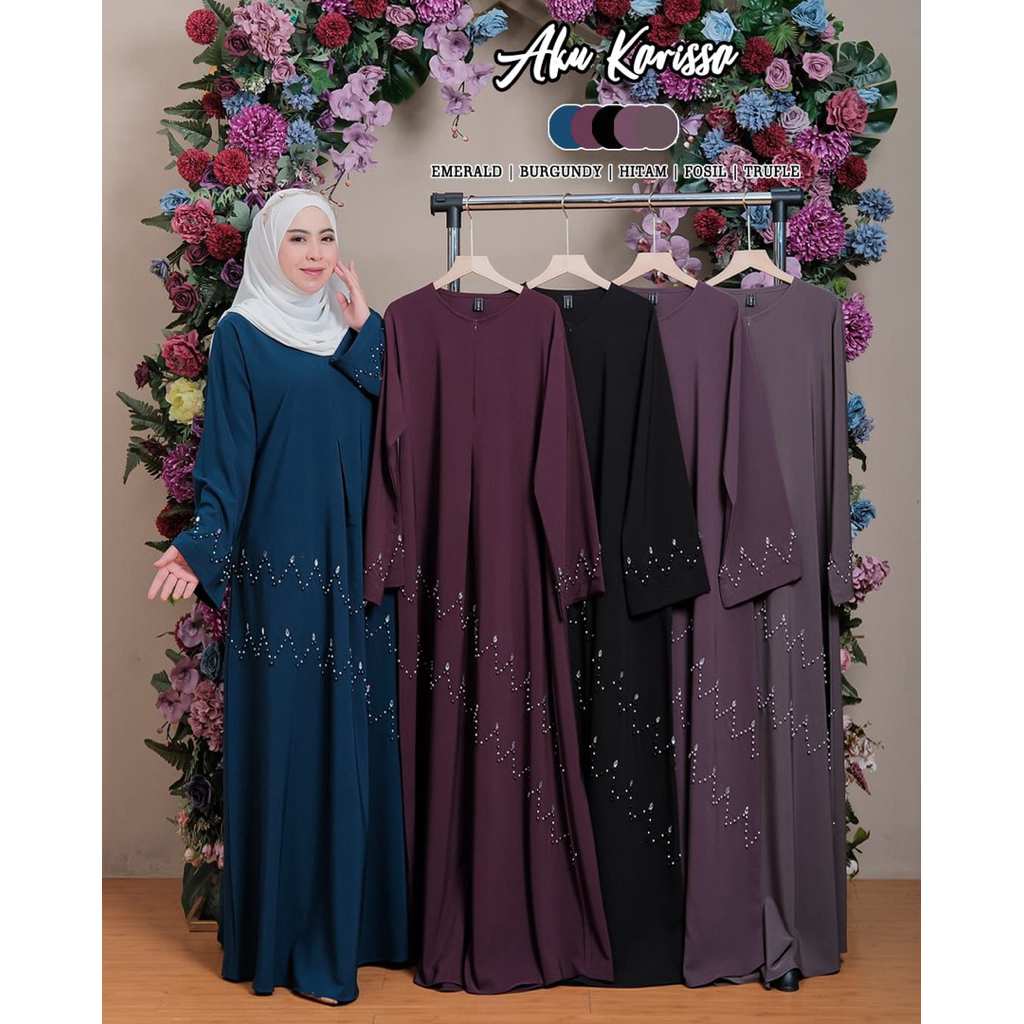 NASYIFA LATEST ผู้หญิง ABAYA BY AKU KARISSA, YUNARA MATERIAL, ผสมสวยงาม, การปรับปรุงทันสมัย