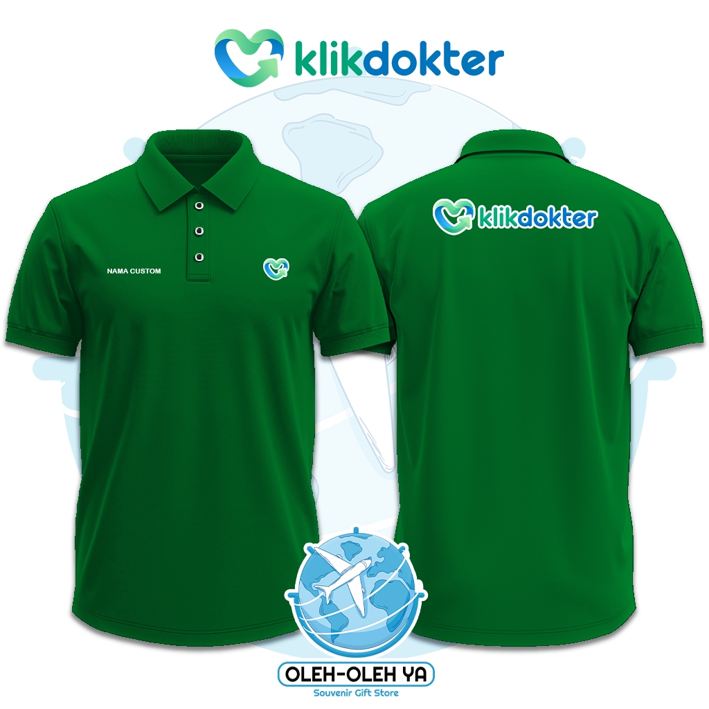 ของที่ระลึก Yes Wangki เสื้อโปโลคอปก Wangki Work Shirt - Klikdokter Indonesia - DTF เย็บปักถักร้อย S