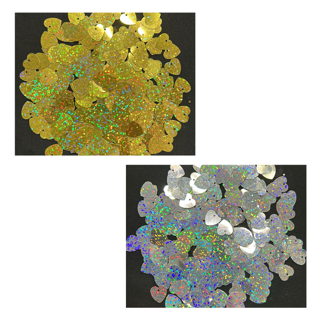 @10GRAM LOVE-SHAPED DOLLAR COIN PLATE SEQUINS 10MM - 14MM