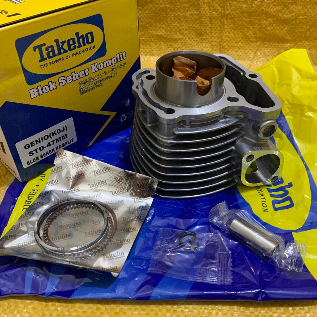 CYLINDER BLOCK ASSY / COMPLETE SEHER BLOCK สําหรับ GENIO MOTORCYCLE (K0J) DIAMETER 47 TAKEHO